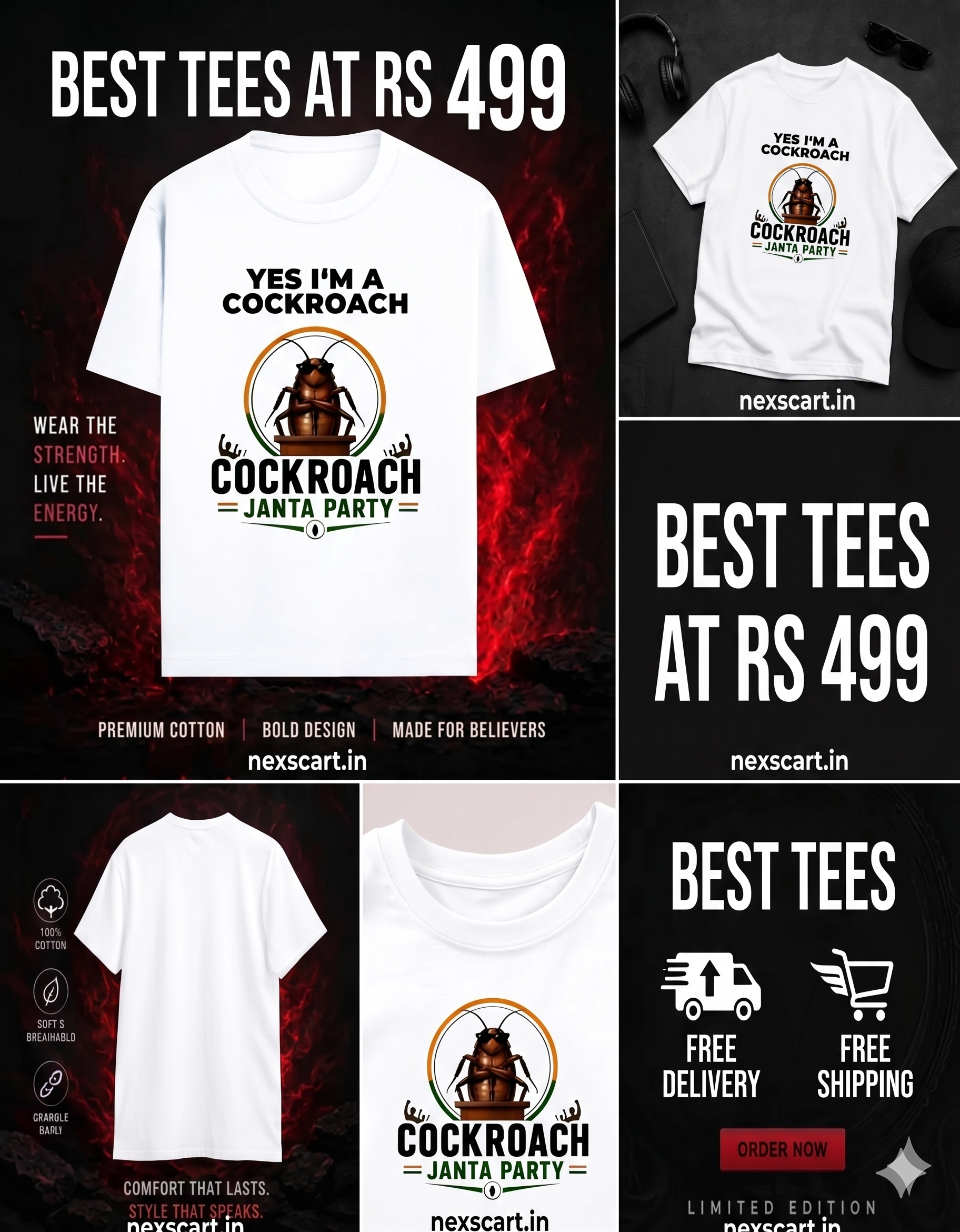 cockroach janta party T-Shirt