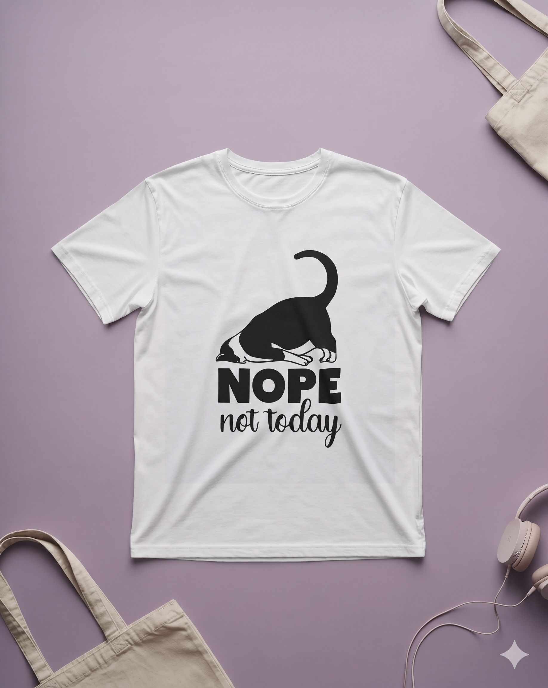 NOPE Not TODAY CAT T-Shirt